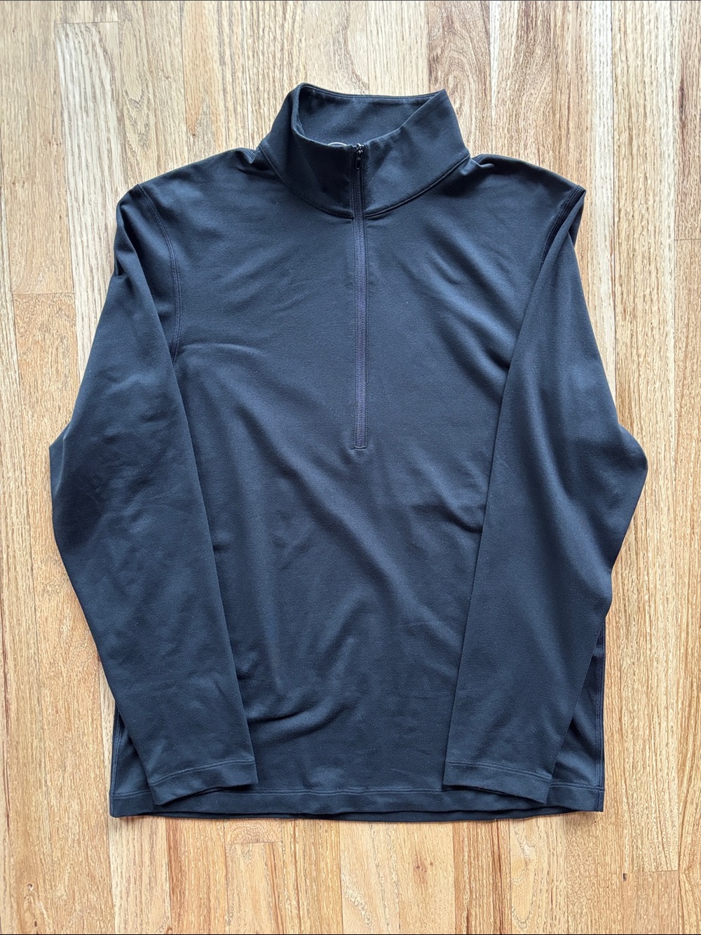 Soft Jersey Half Zip Black